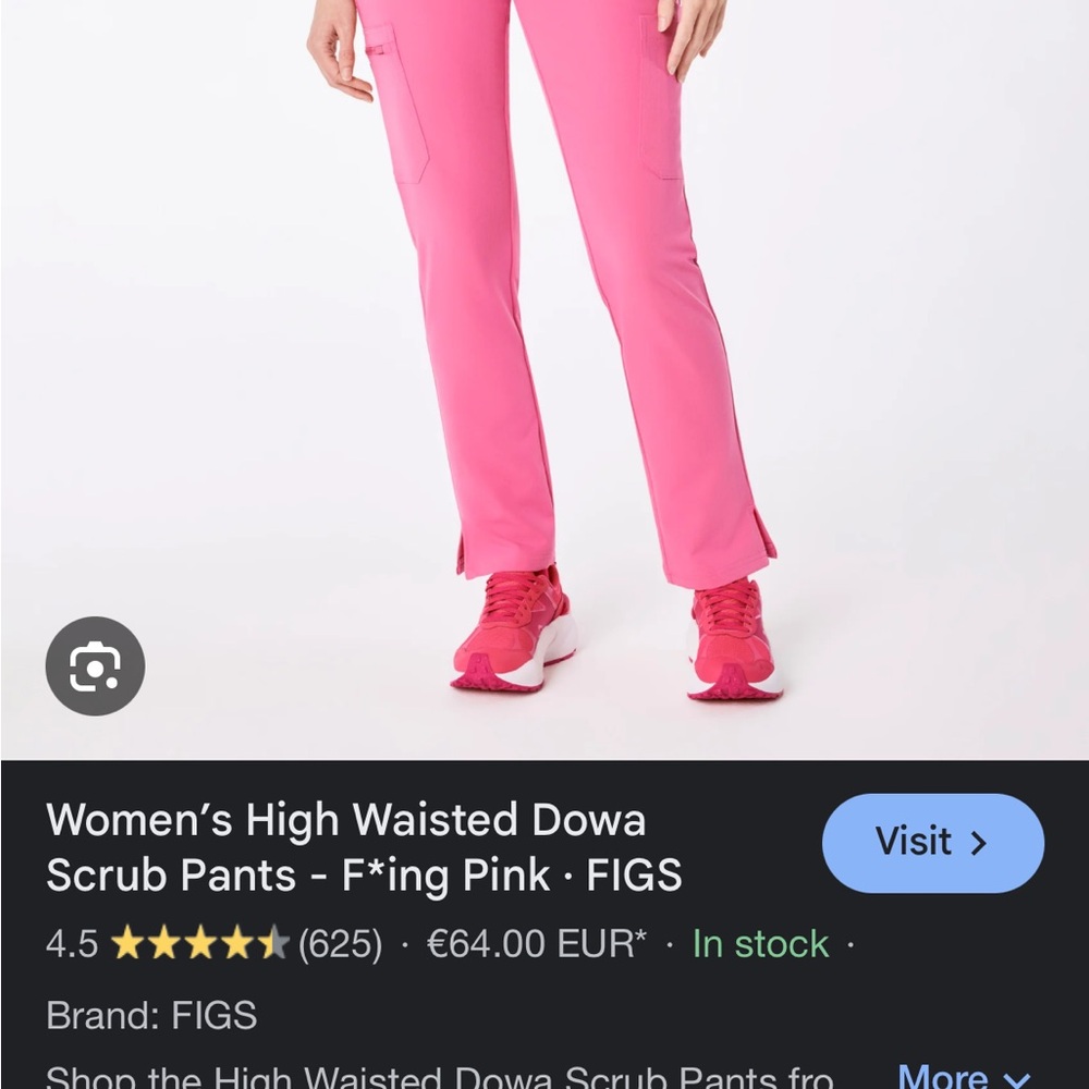 Figs DOWA HIGH waisted Straight Leg Scrub Pants - F’n Pink